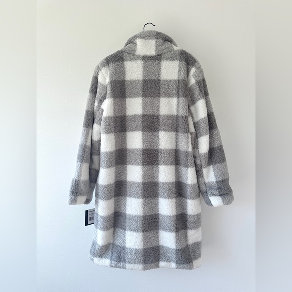 Steve Madden Teddy Plaid Coat NWT - Picture 7 of 7